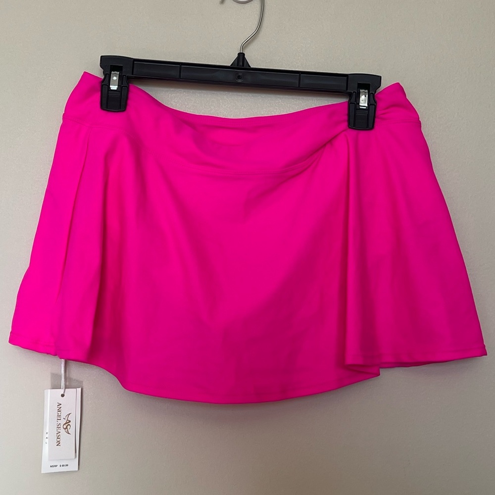 Angel Season neon hot pink swim skirt bottom separate women’s L swimwear new